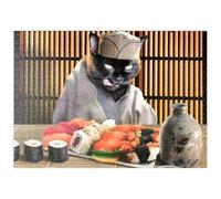 MyPuzzle Black Cat Chef, Sushi Ramen - Random Galaxy - Premium 500 Pièces Puzzle - Collection spéciale MyPuzzle de Tate & Co Puzzles