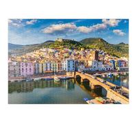 MyPuzzle Bosa avec Ses Maisons Colorées Et Son Château Médiéval, Sardaigne, Italie - Premium 1000 Pièces Puzzle - Collection spéciale MyPuzzle de Puzzle Galaxy
