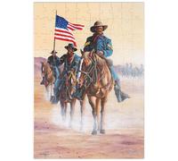 MyPuzzle Buffalo Soldiers Afro-américains Lors d'une Marche dans Le Désert - Premium 100 Pièces Puzzle - Collection spéciale MyPuzzle de Puzzle Galaxy