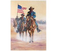MyPuzzle Buffalo Soldiers Afro-américains Lors d'une Marche dans Le Désert - Premium 1000 Pièces Puzzle - Collection spéciale MyPuzzle de Puzzle Galaxy