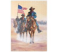 MyPuzzle Buffalo Soldiers Afro-américains Lors d'une Marche dans Le Désert - Premium 500 Pièces Puzzle - Collection spéciale MyPuzzle de Puzzle Galaxy