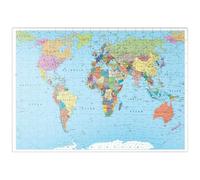 MyPuzzle Carte du Monde en Couleur - Frontières, Pays, Routes Et Villes - Premium 200 Pièces Puzzle - Collection spéciale MyPuzzle de Puzzle Galaxy