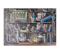 MyPuzzle Cat & Mouse Library Bookshelf - Dakota Daetwiler - Premium 500 Pièces Puzzle - Collection spéciale MyPuzzle de Tate & Co Puzzles