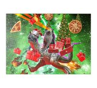 MyPuzzle Cat Riding Dinosaur - Random Galaxy - Premium 500 Pièces Puzzle - Collection spéciale MyPuzzle de Tate & Co Puzzles