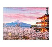 MyPuzzle Cerisiers en Fleurs À La Pagode Chureito avec Vue sur Le Mont Fuji - Japon - Premium 500 Pièces Puzzle - Collection spéciale MyPuzzle de Starnberger Spiele