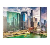 MyPuzzle Chicago, Illinois, États-Unis - Premium 1000 Pièces Puzzle - Collection spéciale MyPuzzle de Puzzle Galaxy