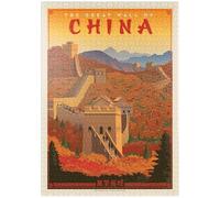 MyPuzzle Chine : Grande Muraille, Affiche Vintage - Premium 1000 Pièces Puzzle - Collection spéciale MyPuzzle de Anderson Design Group