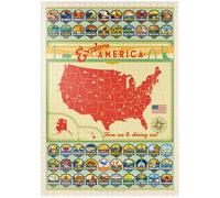 MyPuzzle Découvrir L'Amérique : 50 Blasons D'État, Affiche Vintage - Premium 1000 Pièces Puzzle - Collection spéciale MyPuzzle de Anderson Design Group