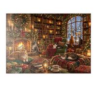 MyPuzzle des Chats De Librairie Au Charme Douillet pour Noël - Premium 100 Pièces Puzzle - Collection spéciale MyPuzzle de Havana Puzzle Company
