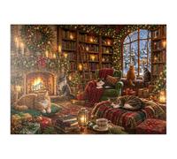 MyPuzzle des Chats De Librairie Au Charme Douillet pour Noël - Premium 1000 Pièces Puzzle - Collection spéciale MyPuzzle de Havana Puzzle Company