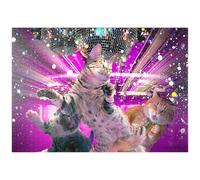 MyPuzzle Disco Dancing Cat in 70s Retro - Random Galaxy - Premium 1000 Pièces Puzzle - Collection spéciale MyPuzzle de Tate & Co Puzzles