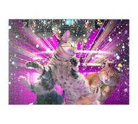 MyPuzzle Disco Dancing Cat in 70s Retro - Random Galaxy - Premium 500 Pièces Puzzle - Collection spéciale MyPuzzle de Tate & Co Puzzles