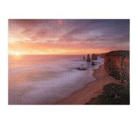 MyPuzzle Douze Apôtres - Coucher De Soleil sur La Côte De Victoria - Premium 1000 Pièces Puzzle - Collection spéciale MyPuzzle de Puzzle Galaxy