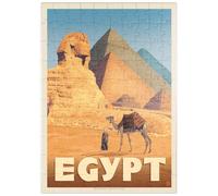 MyPuzzle Egypte : Pyramides Et Le Grand Sphinx, Affiche Vintage - Premium 100 Pièces Puzzle - Collection spéciale MyPuzzle de Anderson Design Group