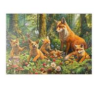 MyPuzzle Famille De Renards dans La Forêt Enchantée - Premium 500 Pièces Puzzle - Collection spéciale MyPuzzle de Puzzle Galaxy