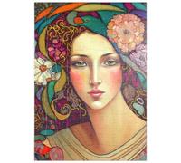 MyPuzzle Femme Art Nouveau avec Accents Floraux Et Dorés - Premium 100 Pièces Puzzle - Collection spéciale MyPuzzle de Puzzle Galaxy