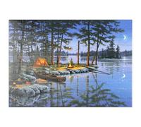 MyPuzzle Feu De Camp Au Bord du Lac sous Le Clair De Lune - Premium 100 Pièces Puzzle - Collection spéciale MyPuzzle de Puzzle Galaxy