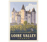 MyPuzzle France: Loire Valley, Château De Saumur, Vintage Poster - Premium 500 Pièces Puzzle - Collection spéciale MyPuzzle de Anderson Design Group