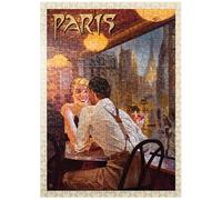 MyPuzzle France : Paris Quand il pleut, poster vintage - Puzzle Premium 500 pièces pour adultes