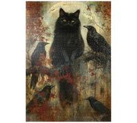 MyPuzzle Friends Ravens and Cats - Jeff Haynie - Premium 1000 Pièces Puzzle - Collection spéciale MyPuzzle de Tate & Co Puzzles