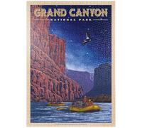 MyPuzzle Grand Canyon National Park - Night Rafting, Vintage Travel Poster - Premium 1000 Pièces Puzzle - Collection spéciale MyPuzzle de Havana Puzzle Company