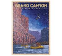 MyPuzzle Grand Canyon National Park - Night Rafting, Vintage Travel Poster - Premium 200 Pièces Puzzle - Collection spéciale MyPuzzle de Havana Puzzle Company