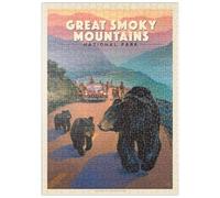 MyPuzzle Great Smoky Mountains National Park: Bear Jam, Vintage Poster - Premium 500 Pièces Puzzle - Collection spéciale MyPuzzle de Anderson Design Group