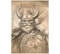MyPuzzle Hagar The Hairy Viking Cat - Jeff Haynie - Premium 1000 Pièces Puzzle - Collection spéciale MyPuzzle de Tate & Co Puzzles