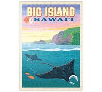 MyPuzzle Hawaii: Big Island (Manta Rays), Vintage Poster - Premium 200 Pièces Puzzle - Collection spéciale MyPuzzle de Anderson Design Group