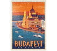 MyPuzzle Hungary : Budapest, Affiche Vintage - Premium 1000 Pièces Puzzle - Collection spéciale MyPuzzle de Anderson Design Group