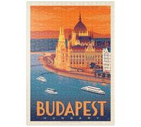 MyPuzzle Hungary : Budapest, Affiche Vintage - Premium 500 Pièces Puzzle - Collection spéciale MyPuzzle de Anderson Design Group