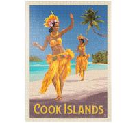 MyPuzzle Îles Cook : Un Paradis dans Le Pacifique Sud, Poster Vintage - Premium 1000 Pièces Puzzle - Collection spéciale MyPuzzle de Anderson Design Group