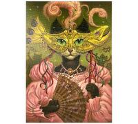 MyPuzzle Incatneato Mardi Gras Cat - Jeff Haynie - Premium 1000 Pièces Puzzle - Collection spéciale MyPuzzle de Tate & Co Puzzles