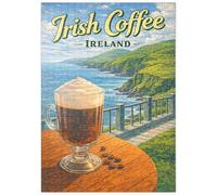MyPuzzle Irish Coffee - Les Falaises Côtières D'Irlande - Premium 500 Pièces Puzzle - Collection spéciale MyPuzzle de Havana Puzzle Company
