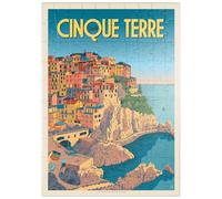 MyPuzzle Italie : Cinque Terre, Affiche Vintage - Premium 100 Pièces Puzzle - Collection spéciale MyPuzzle de Anderson Design Group