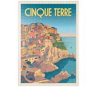 MyPuzzle Italie : Cinque Terre, Affiche Vintage - Premium 500 Pièces Puzzle - Collection spéciale MyPuzzle de Anderson Design Group