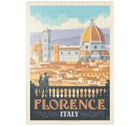 MyPuzzle Italy: Florence (Cathedral View), Vintage Poster - Premium 500 Pièces Puzzle - Collection spéciale MyPuzzle de Anderson Design Group