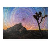 MyPuzzle Joshua Tree sous des Traces D'étoiles en Spirale - Premium 1000 Pièces Puzzle - Collection spéciale MyPuzzle de Puzzle Galaxy