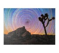 MyPuzzle Joshua Tree sous des Traces D'étoiles en Spirale - Premium 500 Pièces Puzzle - Collection spéciale MyPuzzle de Puzzle Galaxy