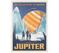 MyPuzzle Jupiter : Pointes De Glace De Callisto, Affiche Vintage - Premium 500 Pièces Puzzle - Collection spéciale MyPuzzle de Anderson Design Group