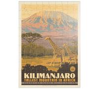 MyPuzzle Kilimandjaro : La Plus Haute Montagne D'Afrique, Poster Vintage - Premium 100 Pièces Puzzle - Collection spéciale MyPuzzle de Anderson Design Group
