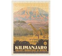 MyPuzzle Kilimandjaro : La Plus Haute Montagne D'Afrique, Poster Vintage - Premium 200 Pièces Puzzle - Collection spéciale MyPuzzle de Anderson Design Group