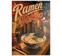 MyPuzzle La Gastronomie De Nuit dans La Rue Tokyo Ramen - Premium 100 Pièces Puzzle - Collection spéciale MyPuzzle de Havana Puzzle Company