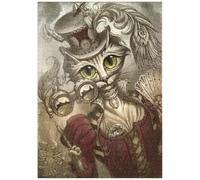 MyPuzzle Lady Steam Steampunk Cat - Jeff Haynie - Premium 1000 Pièces Puzzle - Collection spéciale MyPuzzle de Tate & Co Puzzles