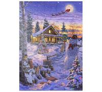 MyPuzzle Le Bonhomme De Neige Accueille Le Père Noël - Premium 200 Pièces Puzzle - Collection spéciale MyPuzzle de Puzzle Galaxy