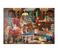 MyPuzzle Le Chaos des Corgis À La Bibliothèque - Premium 1000 Pièces Puzzle - Collection spéciale MyPuzzle de Puzzle Galaxy