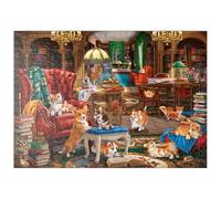 MyPuzzle Le Chaos des Corgis À La Bibliothèque - Premium 500 Pièces Puzzle - Collection spéciale MyPuzzle de Puzzle Galaxy