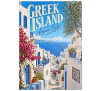 MyPuzzle Le Charme des Îles Grecques De La Côte Égéenne - Premium 100 Pièces Puzzle - Collection spéciale MyPuzzle de Havana Puzzle Company
