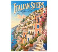 MyPuzzle Le Charme du Coucher De Soleil sur La Côte Italienne - Premium 500 Pièces Puzzle - Collection spéciale MyPuzzle de Havana Puzzle Company