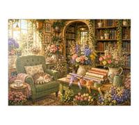 MyPuzzle Le Coin De La Librairie « Secret Flower » - Premium 1000 Pièces Puzzle - Collection spéciale MyPuzzle de Havana Puzzle Company